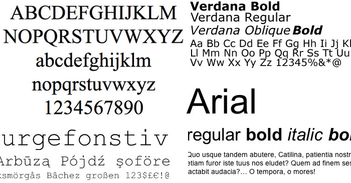 Common web-safe fonts for mac